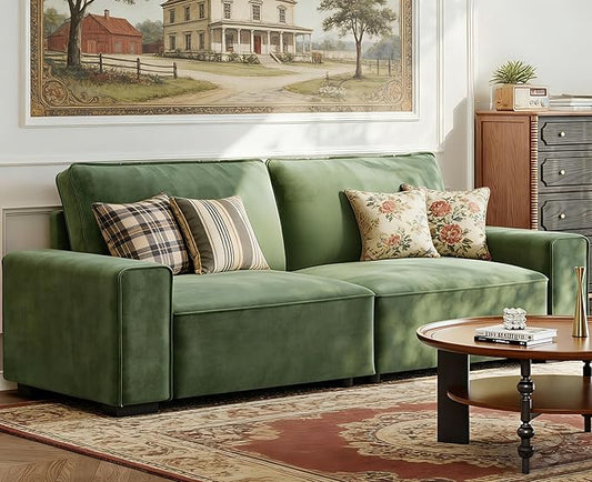Vesgantti 85'' Chenille Couch for Living Room, 3 Seater Comfy Sofa by Vesgantti