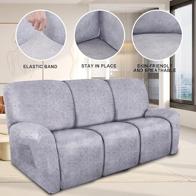 ANARACHON Recliner Couch Cover Leather Look Recliner Sofa Covers - Image 5
