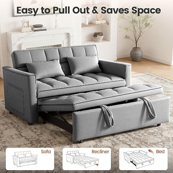 Pull Out Couch, Loveseat Sleeper Sofa Bed - Image 8