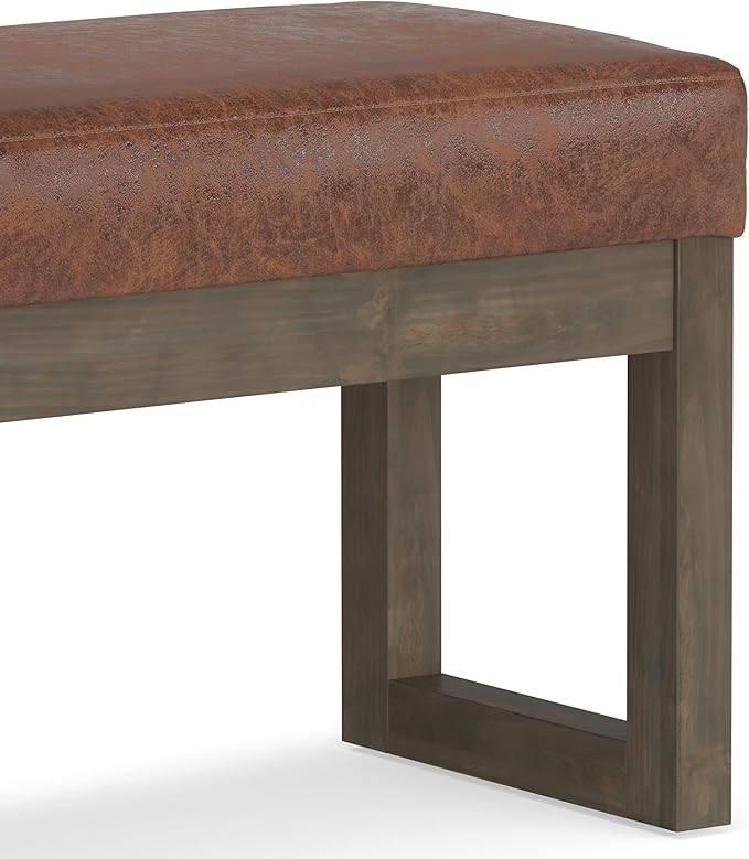 SIMPLIHOME Milltown Small Ottoman Bench - Image 9