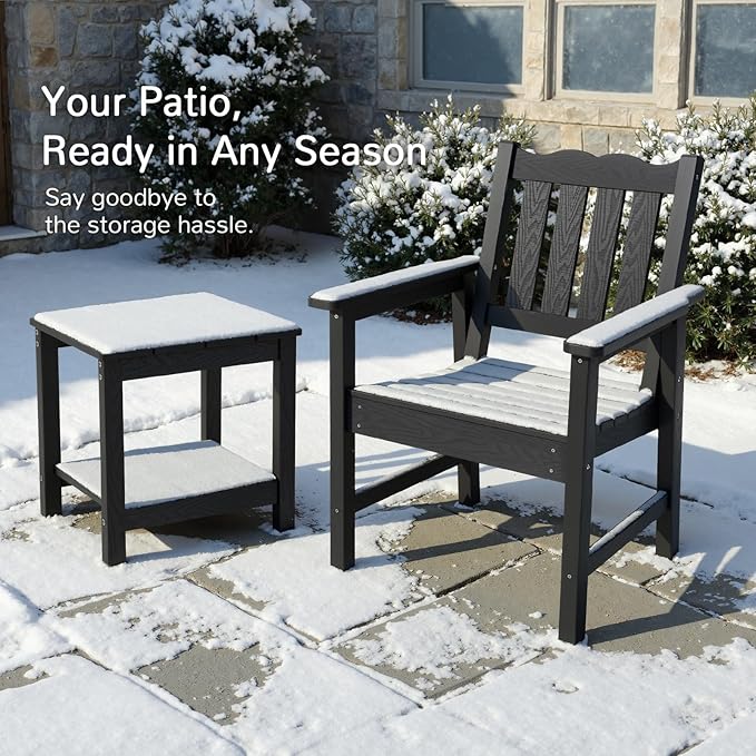 Stoog All-Weather Patio Chairs Set of 2, Outdoor Dining Chairs - Image 6