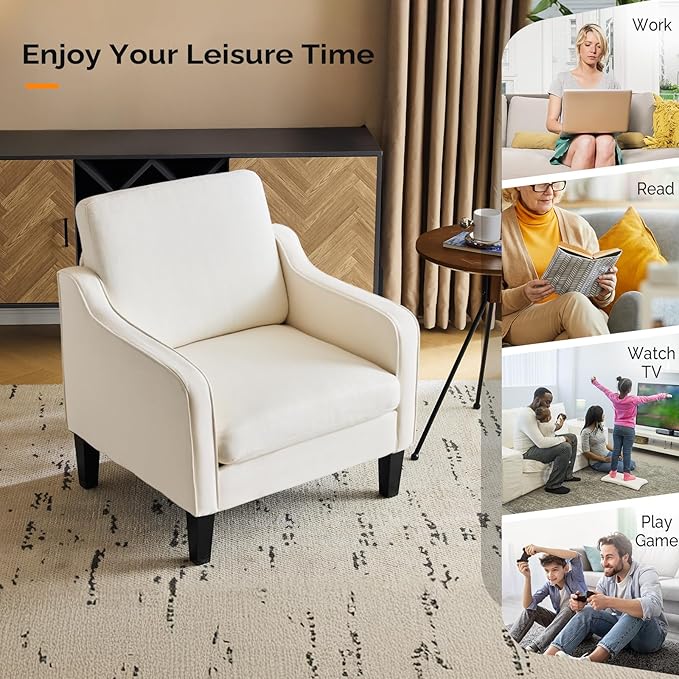 VINGLI Mid Century Modern Accent Chair, Waiting Room - Image 10