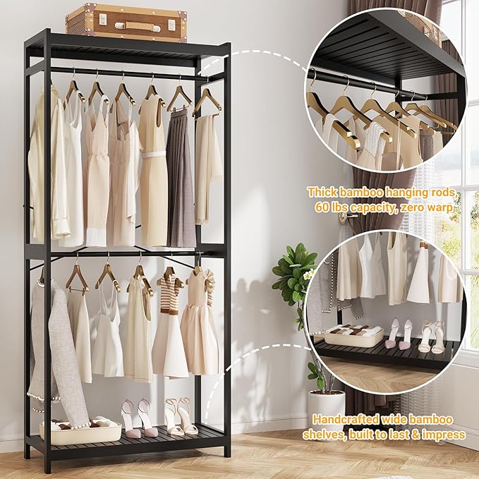Homykic Bamboo Clothes Rack - Image 6