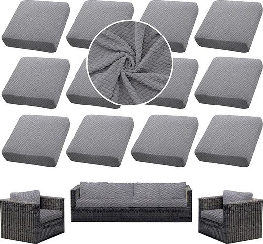Outdoor Cushion Covers Set, Replacement by SUKAIKEQA