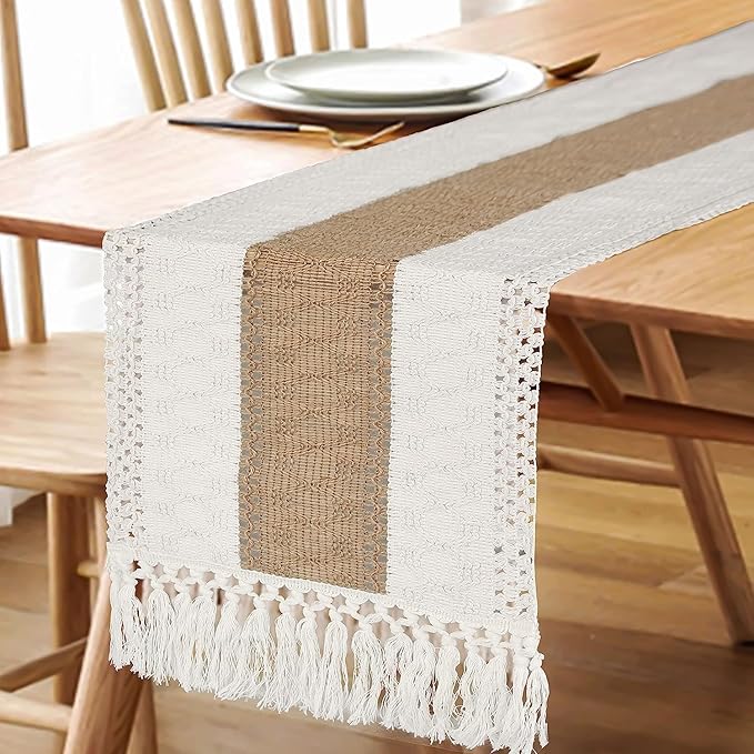 FEXIA Boho Table Runner for Christmas Thanksgiving Home Decor - Image 5