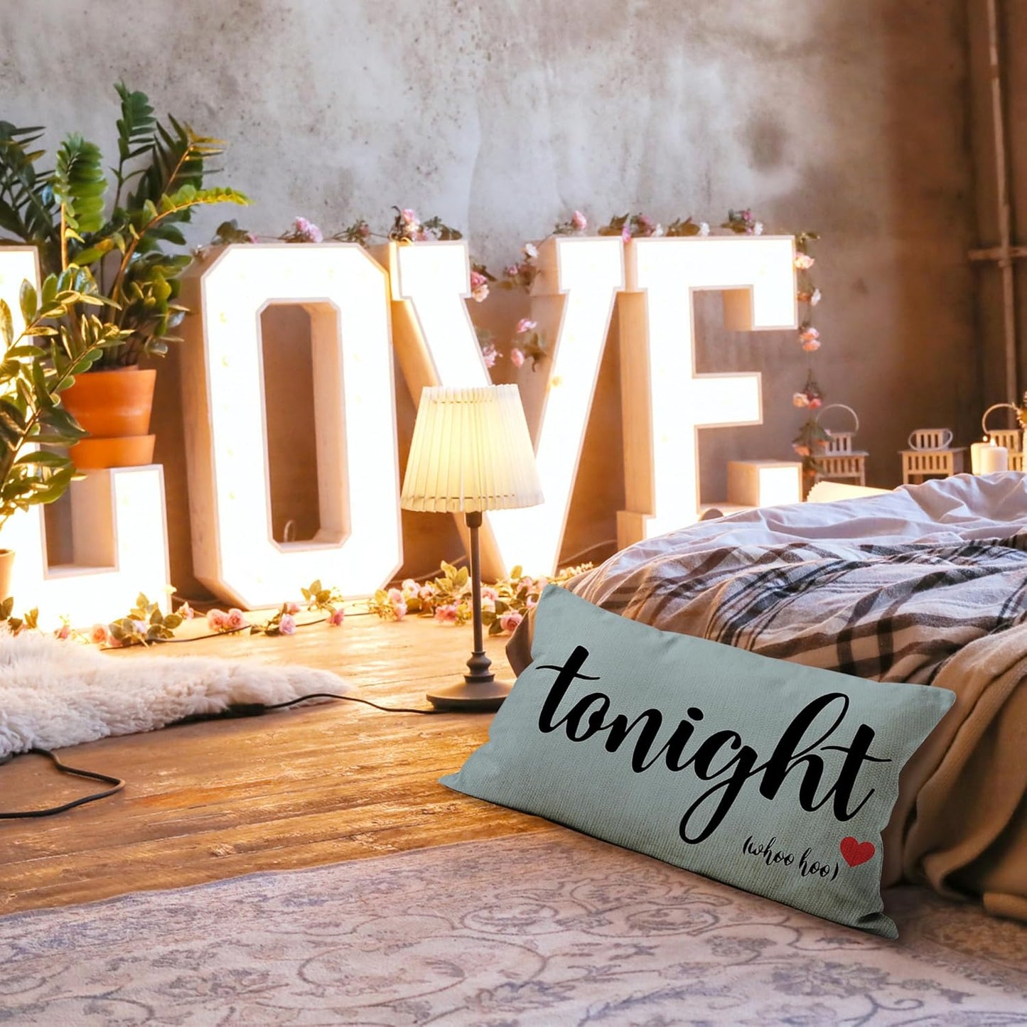 Mancheng-zi Bridal Gift,12x20 Pillow Cover,Bridal Shower Gifts,Funny Couples Reversible Linen Pillow Cover, Bachelorette Party Gifts,Bridal Gifts for Bride,Wedding Gifts for Bride(Light Blue)