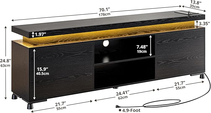 IRONCK TV Stand for TVs 85 inch, Entertainment Center - Image 2