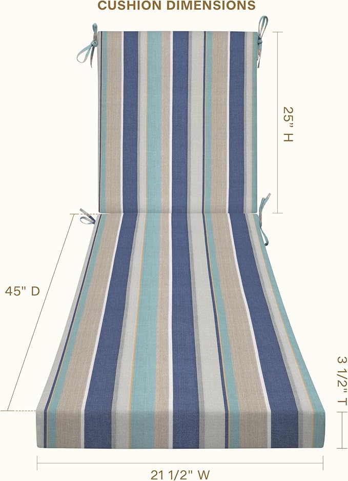 Honeycomb Outdoor Chaise Lounge Cushion - Image 2