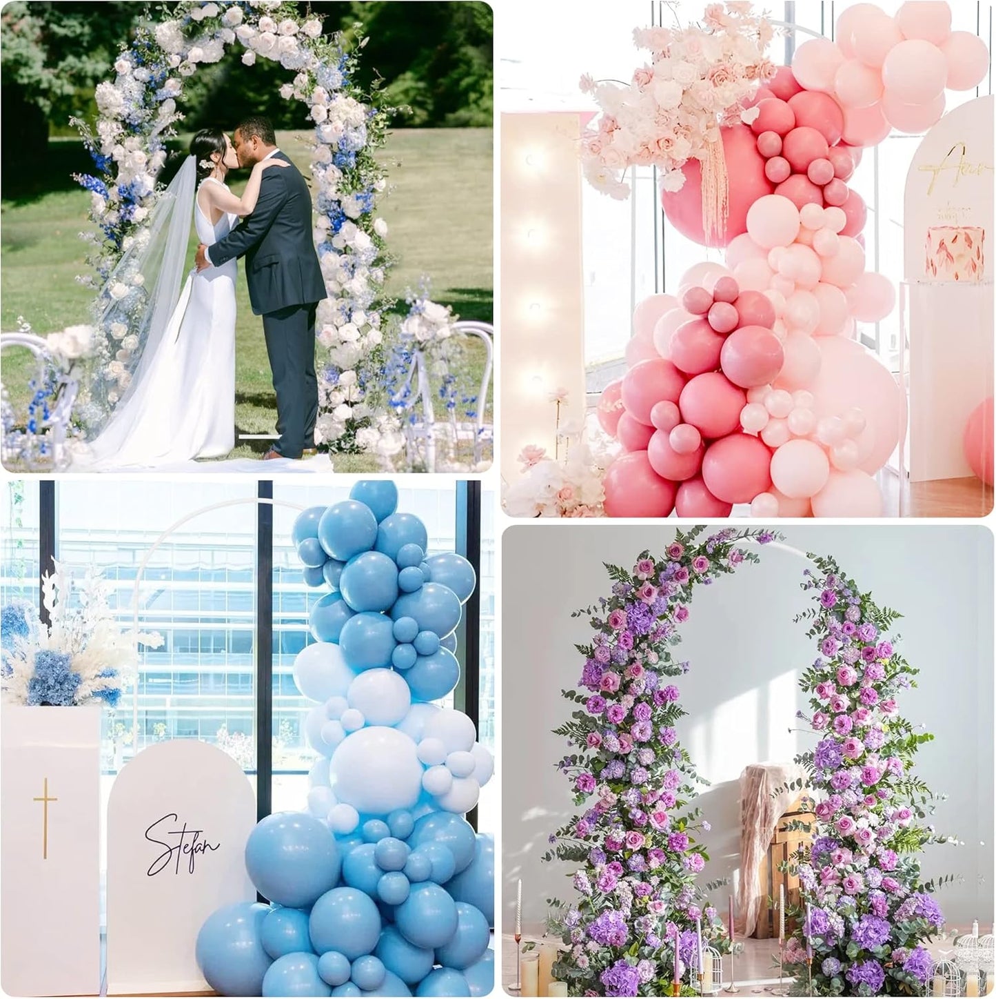 Putros Metal Arch Backdrop Stand 6.6FT White Wedding Backdrop Stand Square Arch Frame for Birthday Party Bridal Baby Shower Ceremony Decoration