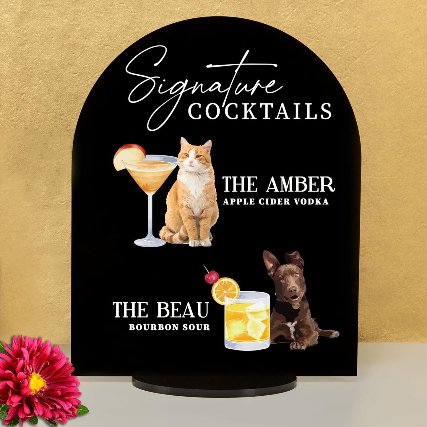 Pet Signature Drink Wedding Signs