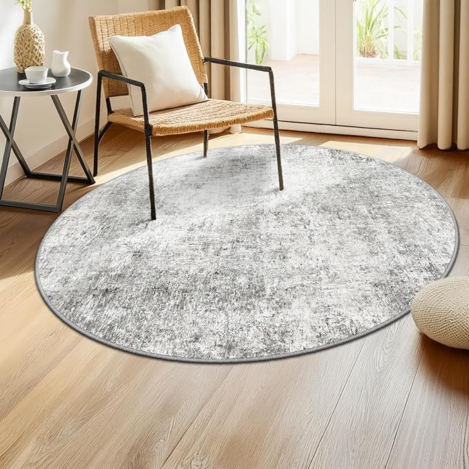 RELEANY Washable Area Rugs 4ft Non-Slip Modern Abstract Soft - Image 2