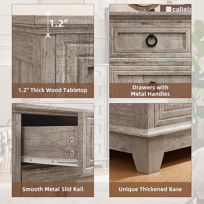 Joaxswe Farmhouse 6 Drawer Dresser - Image 6