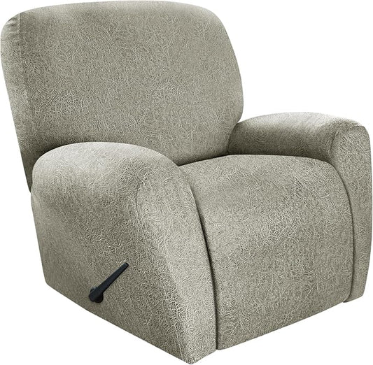 ANARACHON Recliner Chair Covers Leather Look, 4 Pieces Recliner Covers Non Slip by ANARACHON