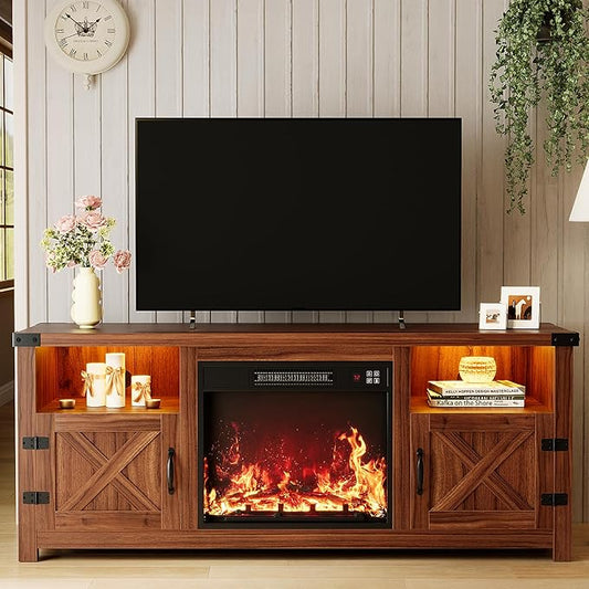 YESHOMY LED Fireplace TV Stand by SearchallYESHOMY