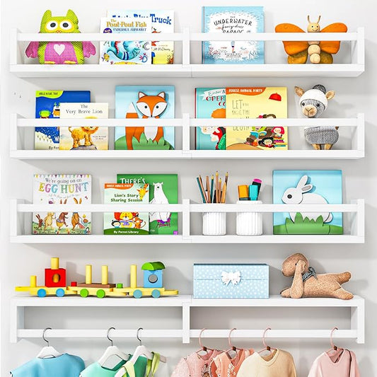 Fixwal Nursery Book Shelves, 32 Inch Floating Bookshelves by Fixwal