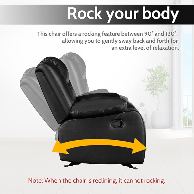 PrimeZone Oversized Rocker Recliner Chair - Image 6