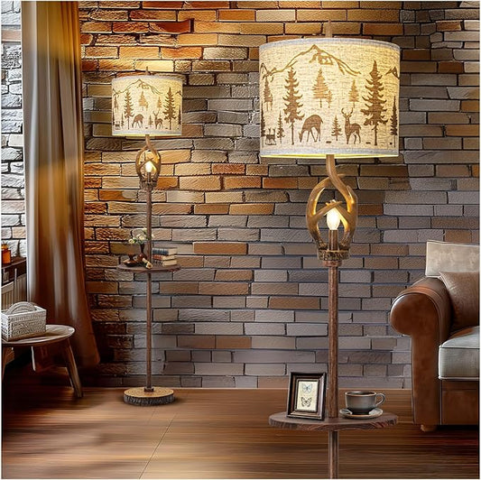 Vintage Deer Antlers Floor Lamps by SCENEKOY