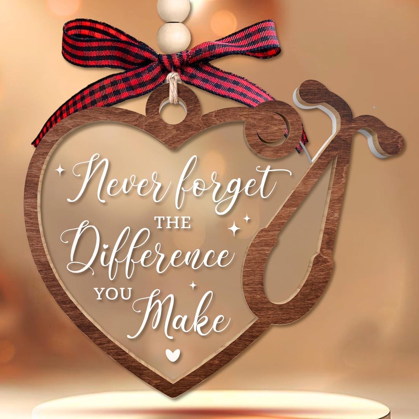 Pawzity Nurse Gifts for Women - Nurses Week Gifts - Nurse Christmas Ornament - Nurses RN Gift for Women - Birthday, Appreciation, Graduation, Thank You Nursing Gift Ideas - Wood & Acrylic Ornament