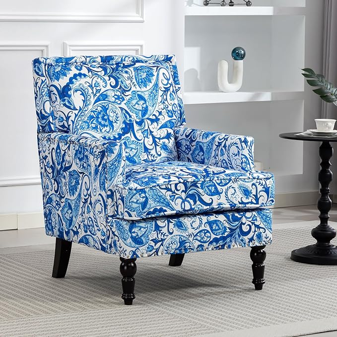 Mid Century Modern Accent Chair, Upholstered Comfortable Living Room - Image 8