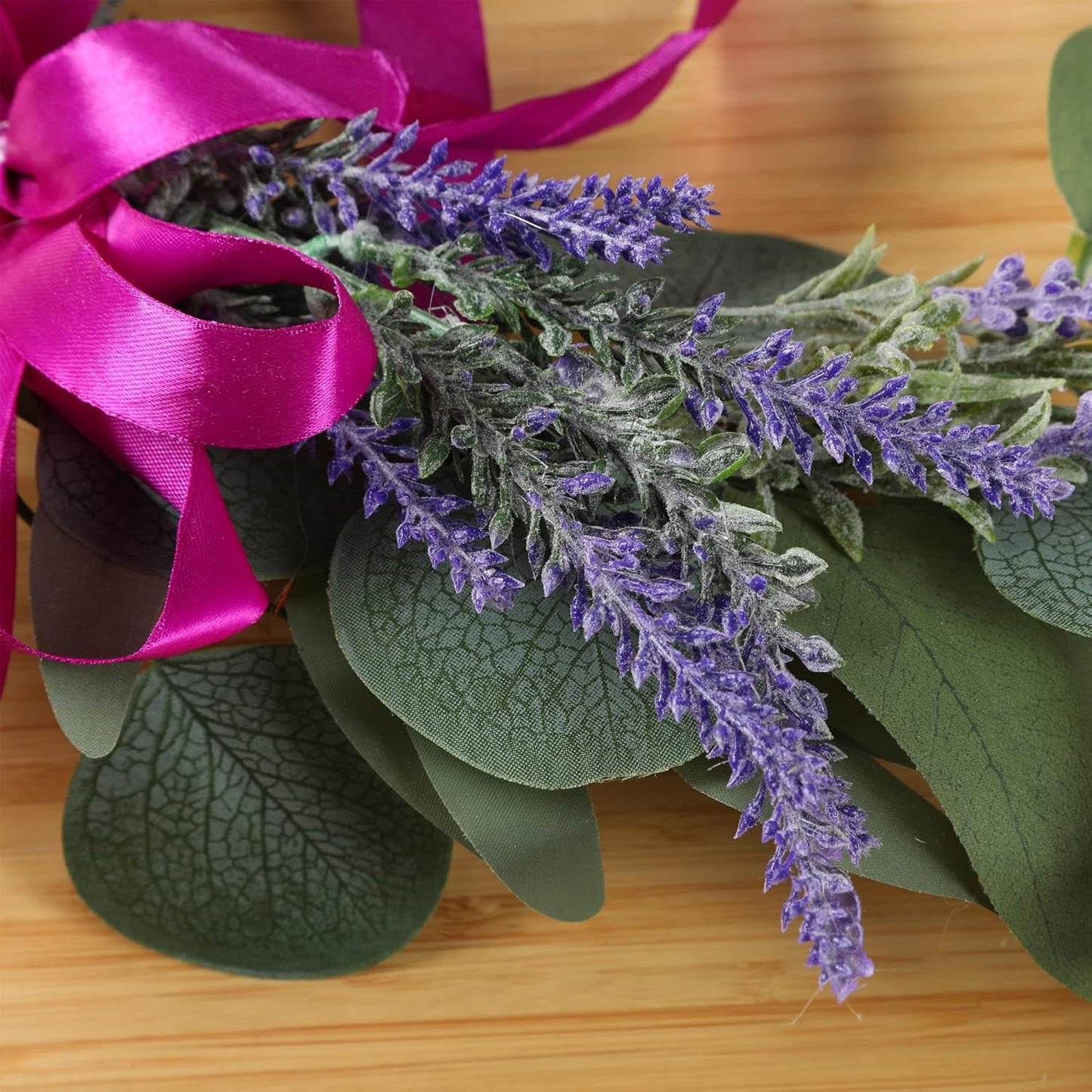 H&W 2pcs Artificial Wedding Arch Flowers for Wedding Sign, Floral Swag Dusty Decor for Reception Ceremony Backdrop Sweetheart Table （Lavender）