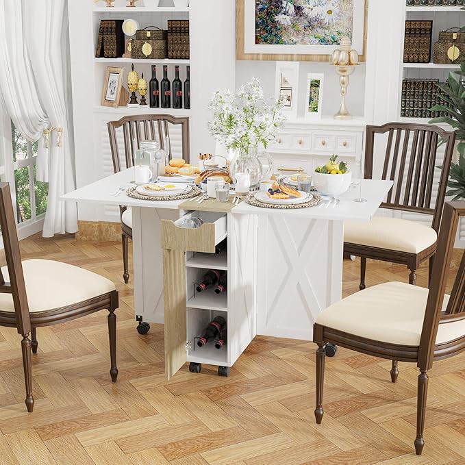 3imothrix Folding Dining Table, Small Dining Table, Space Saving Dining Table - Image 3
