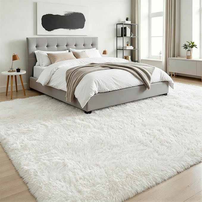 8x10 Area Rugs for Living Room Bedroom: Ultra Soft Fluffy Shag Rug Upgrade - Image 3