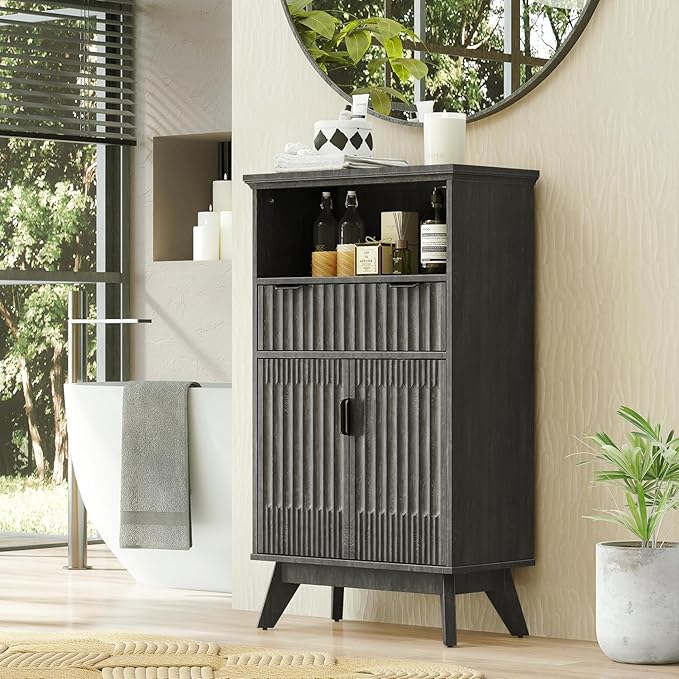 Fatmok Buffet Cabinet with Storage Set od 3, Wood Buffet Sideboard Console Table - Image 7