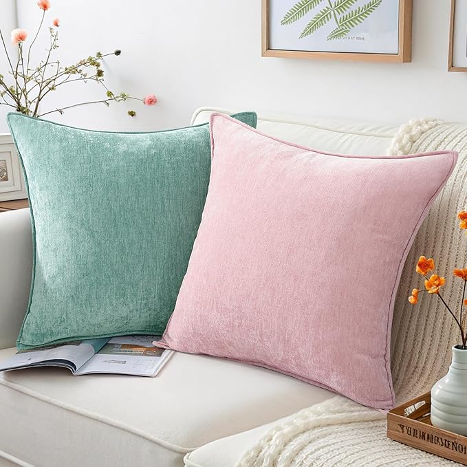 decorUhome Summer Couch Throw Pillow Covers 20x20 Set of 2, Decorative Soft - Image 4