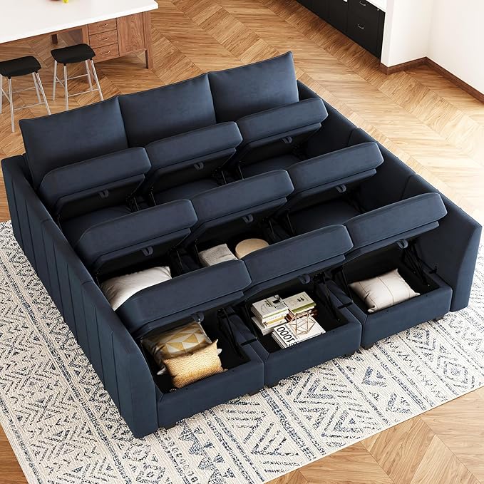 Belffin Large Modular Sectional Sofa Sleeper Couch - Image 3