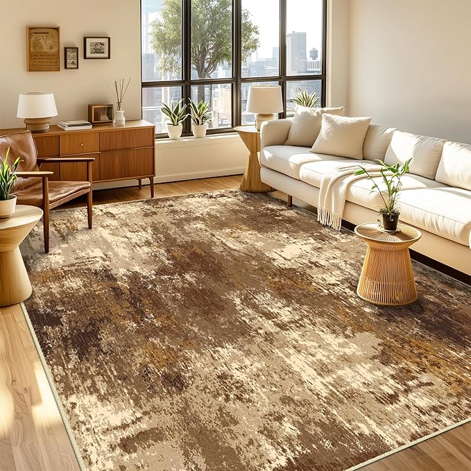 RELEANY Washable Area Rugs 2'x10' Non-Slip Modern Abstract Soft - Image 9