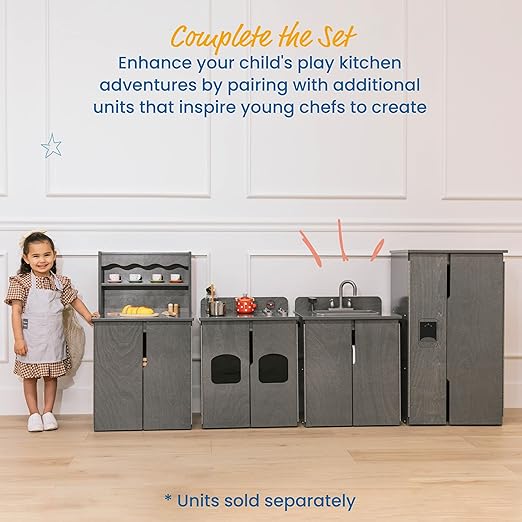 ECR4Kids Wooden Pretend Play Kitchen Refrigerator - Image 6