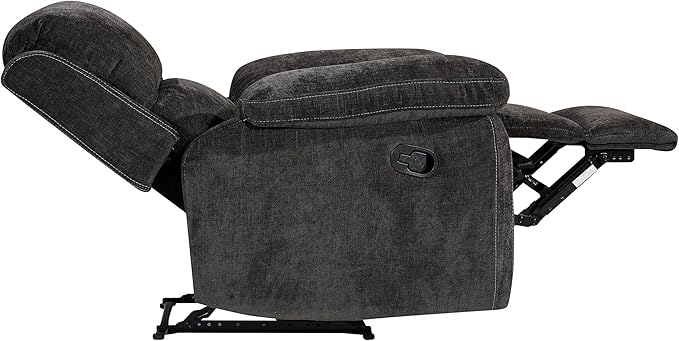 Betsy Furniture Modern Fabric Recliner Sofa Set, Loveseat w/Console, Recliner - Image 5
