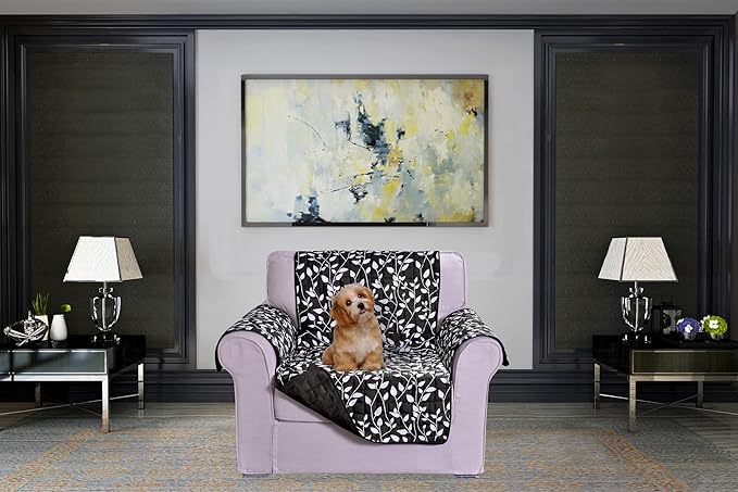 Elegant Comfort Quilted Furniture Protectors Solid and Printed Design by ELEGANTCOMFORT