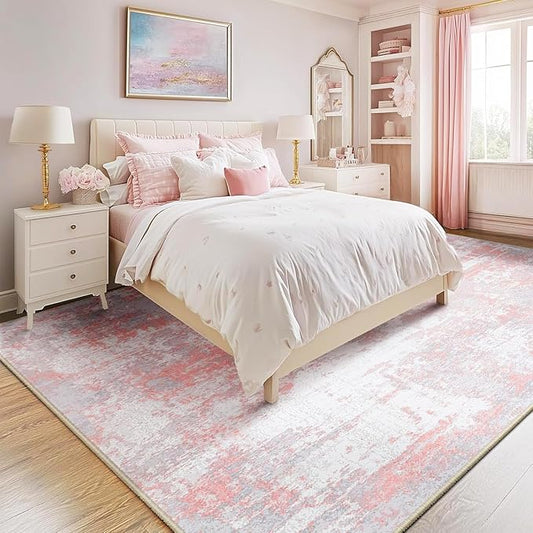 RELEANY Washable Area Rugs 6'x8' Non-Slip Modern Abstract Soft by RELEANY