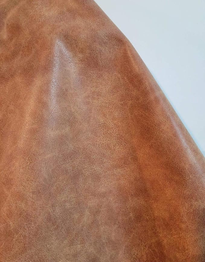 NAT Leathers | Blonde Light Tan Distressed Faux Leather material PU Sheet - Image 3
