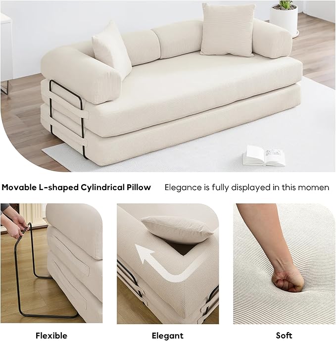ZEIINPA Convertible Sleeper Sofa Bed - Image 7
