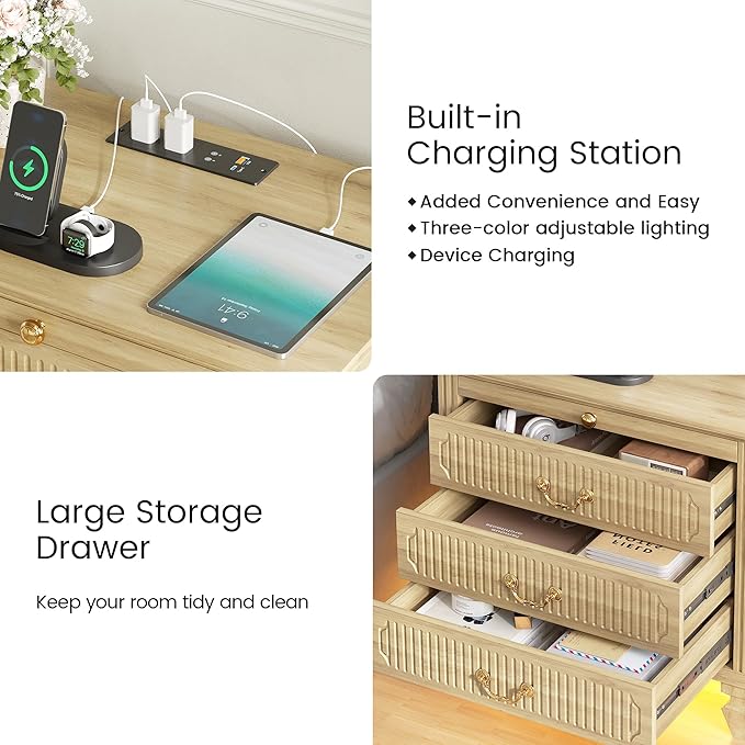 FREDEES 25.6'' Wide Bedside Table - Image 5