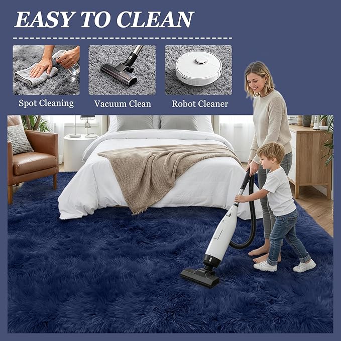 8x10 Area Rugs for Living Room Bedroom: Ultra Soft Fluffy Shag Rug Upgrade - Image 8