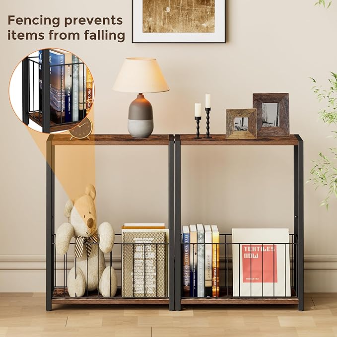Homleke Narrow Side Tables Set of 2 - Image 4