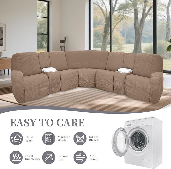 100% Waterproof Sectional Recliner Couch Covers - Image 8