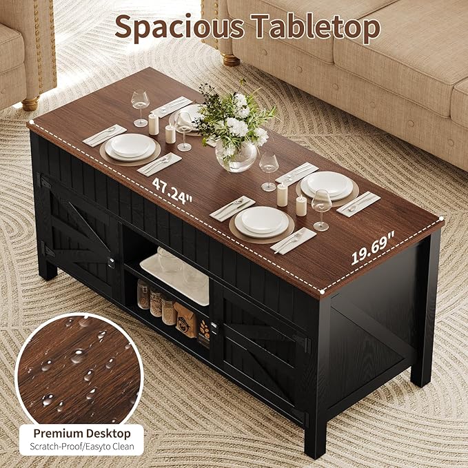 47.3" Lift Top Coffee Table - Image 5