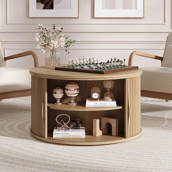 SULIVES Round Coffee Table - Image 5