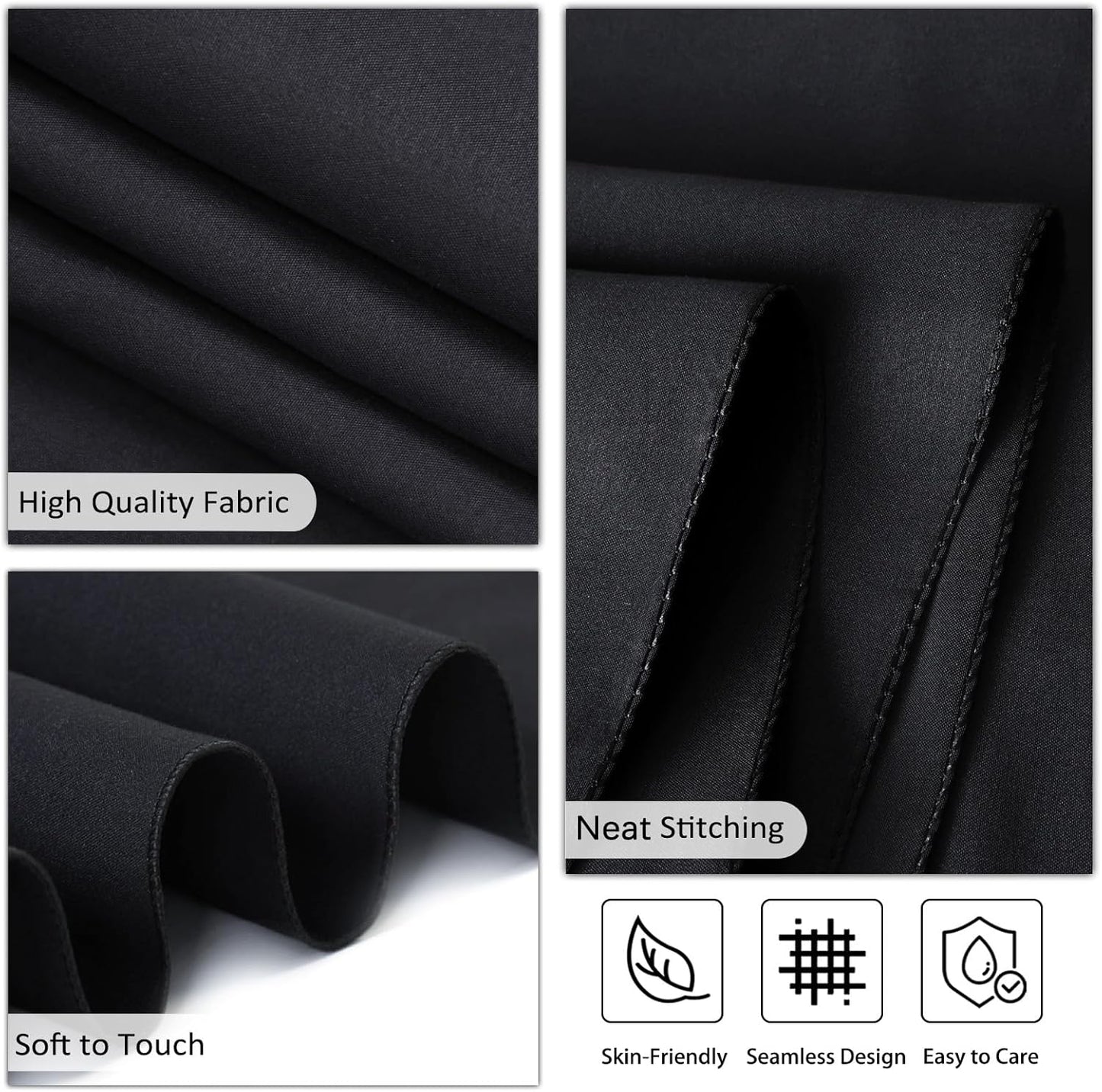 12 Pack Black Round Tablecloth 108 Inch Black Table Cloth Stain and Wrinkle Resistant Round Tablecloths Reusable and Washable Polyester Fabric for Buffet Wedding Party and Banquet