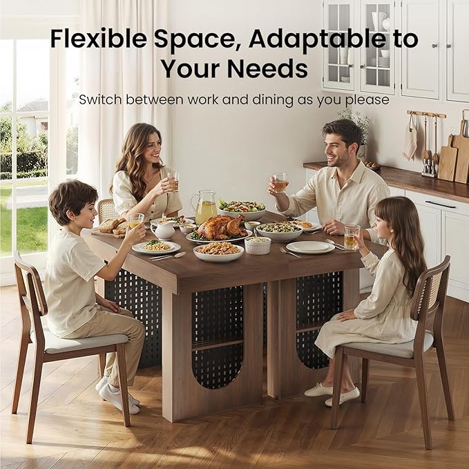 55" Convertible Computer Desk, 2-in-1 Flip-Top Desk & Dining Table - Image 7