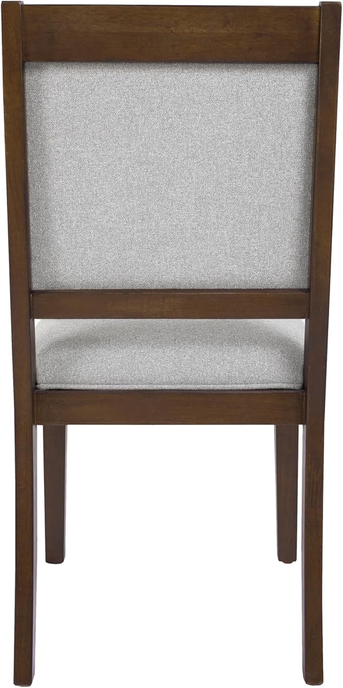 HomePop Open Back Upholstered Wood Frame Dining Chairs - Image 7