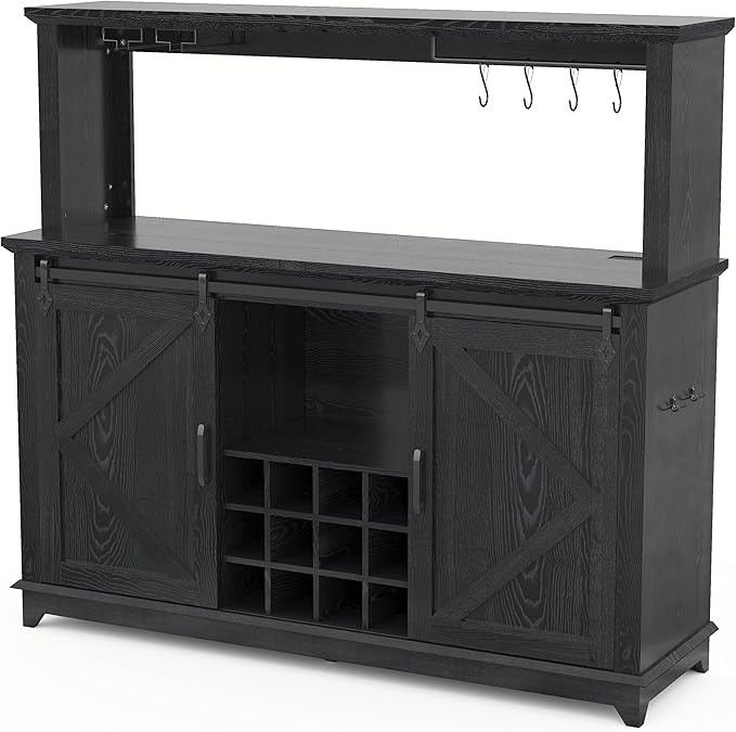 IDEALHOUSE 55" Farmhouse Coffee Bar Cabinet - Image 8