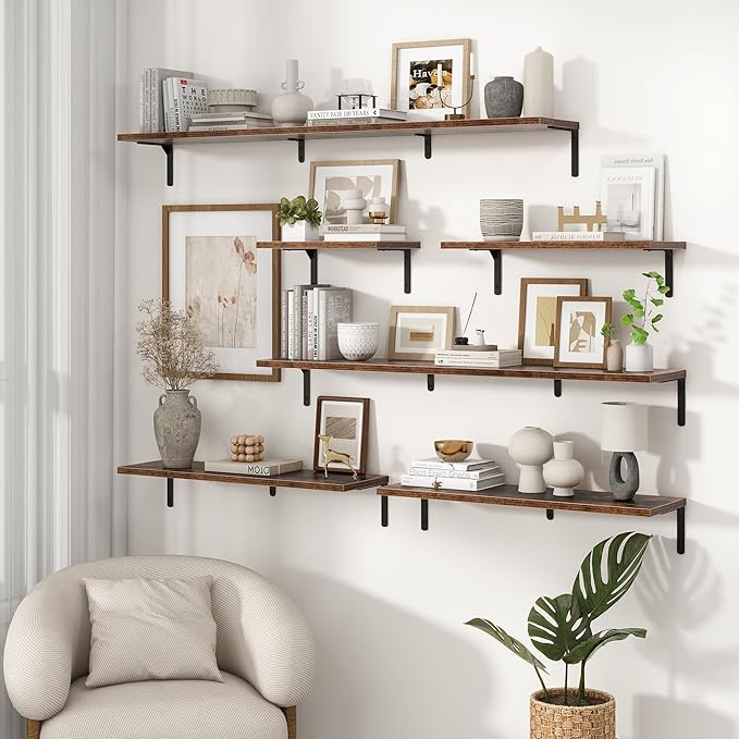 Fun Memories Deep Floating Shelves, 55W x 8D Floating Shelves Set of 2 - Image 7