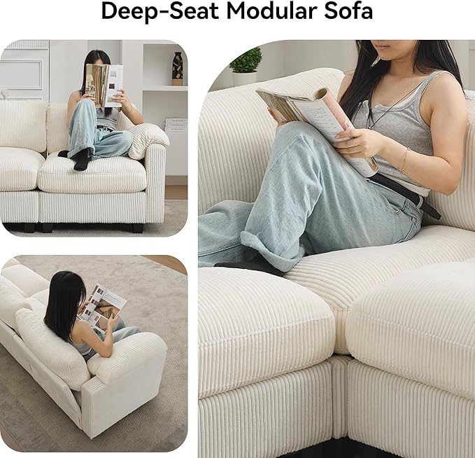 114'' U-Shaped Sectional Couch - Image 6