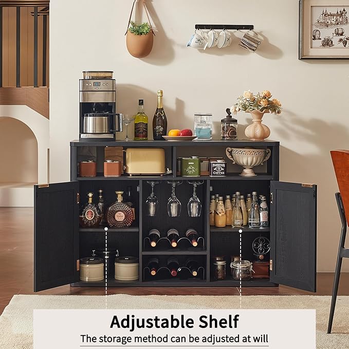 Lerliuo Rattan Wine Cabinet - Image 4
