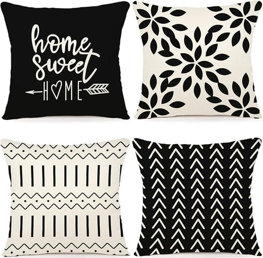 YCOLL Pillow Covers 20x20 Set of 4, Modern Sofa Throw Pillow Cover, Decorative by PillowCoversExpert